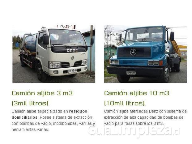 Camiones Limpiafosa de Servicios Río Bueno Ltda