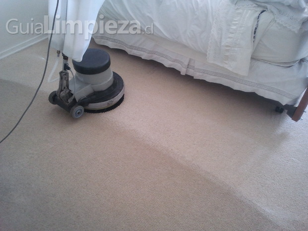 Lavado de alfombra en habitación